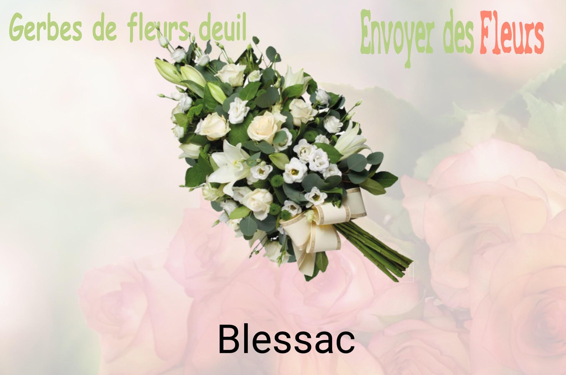 Gerbe de fleurs de deuil livrée à Blessac